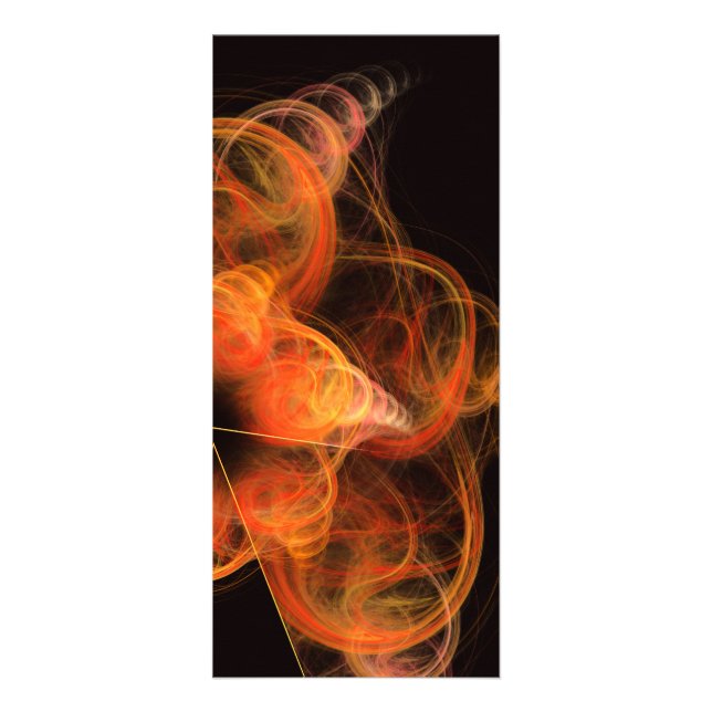 Lightworks Abstract Art Fractal of Fiery Energy Rack Card (Front)