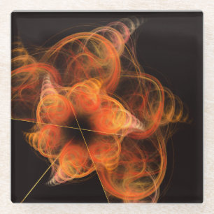 Lightworks Abstract Art Glass Coaster