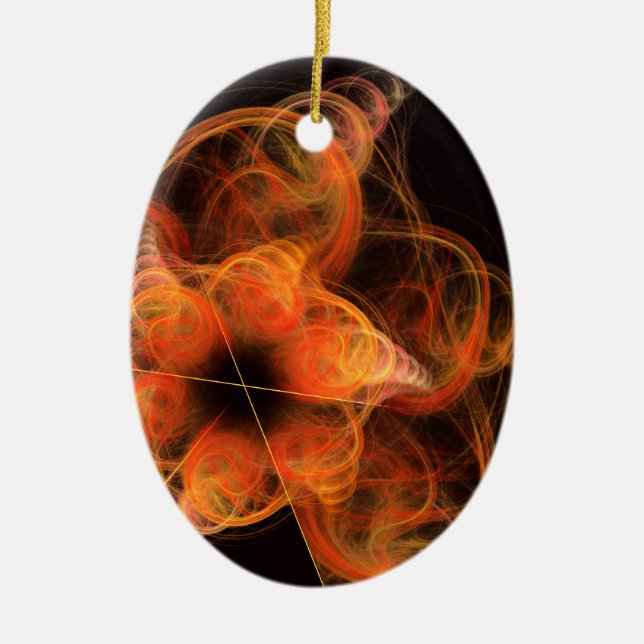 Lightworks Abstract Art Oval Ornament (Front)