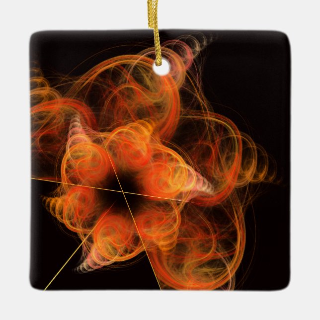 Lightworks Abstract Art Square Ornament (Front)