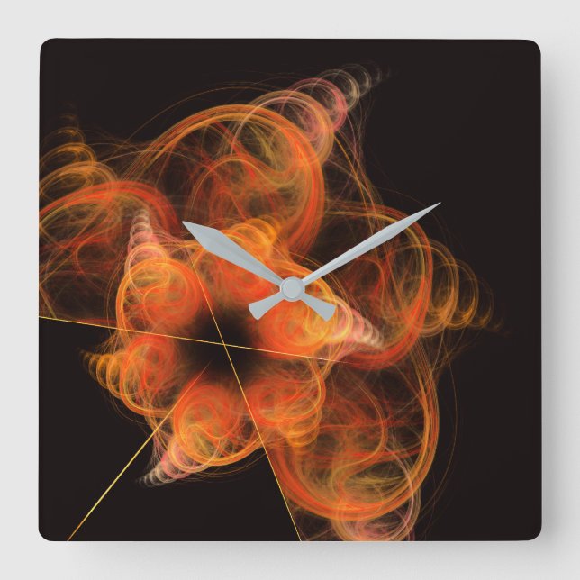 Lightworks Abstract Art Square Wall Clock (Front)