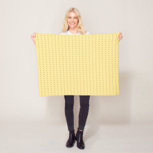 LightYellow and Tan Dots Pattern Fleece Blanket