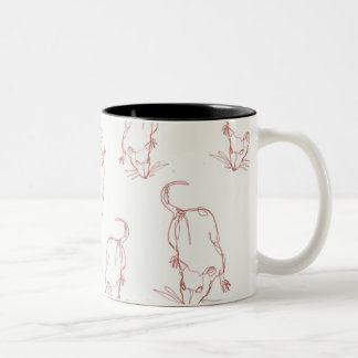 Ligne abstraite tasse de rat de travail