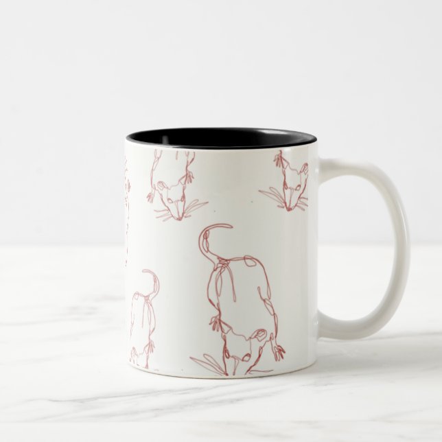 Ligne abstraite tasse de rat de travail (Droit)