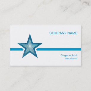Ligne bleue bleu étoile carte de visite blanc