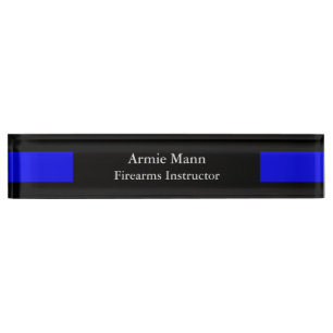 Ligne Bleue fine - Plaque de nom de conception net