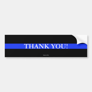 Ligne bleue mince de la police - Sticker pour pare