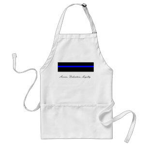 Ligne bleue mince grillant le tablier