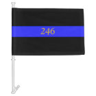 Ligne Bleue Mince Police Funérailles Drapeau perso