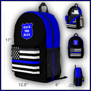 [Ligne Bleue Mince] Retourner le sac à dos de la p