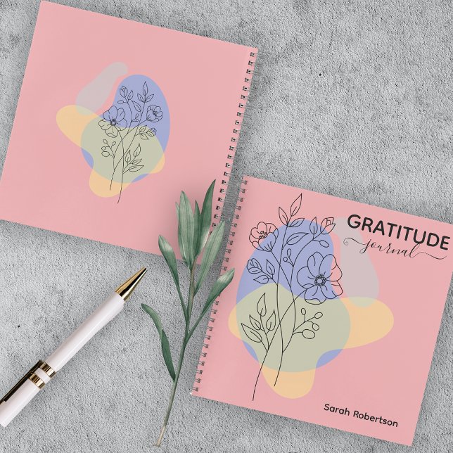 Ligne Botanique Moderne Art Gratitude Journal (Créateur téléchargé)