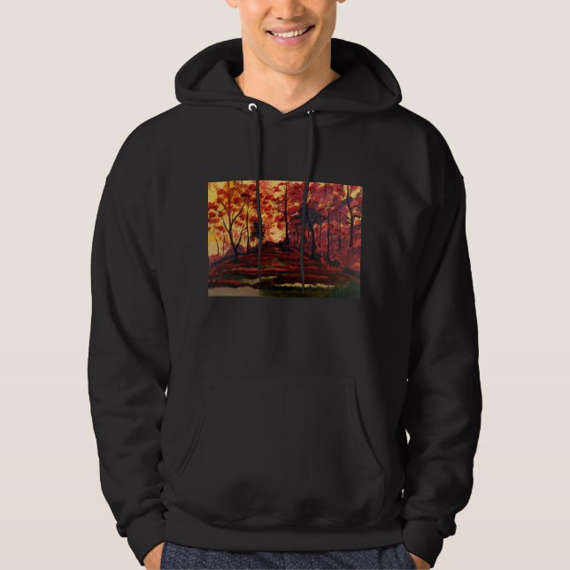 Ligne d'arbre de chute sweat - shirt à capuche (Devant)