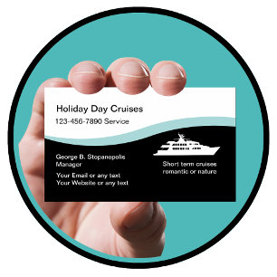 Ligne de croisière cartes de visite de voyage