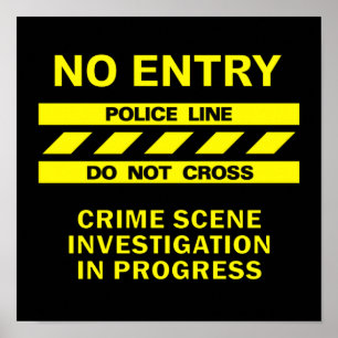 Ligne de police affiche