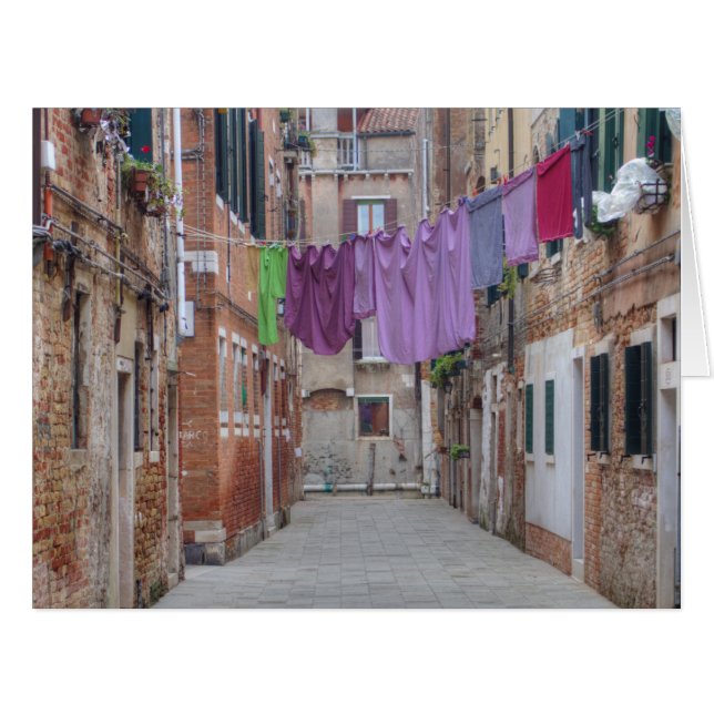 Ligne De Vêtements À Venise Italie (Devant horizontal)