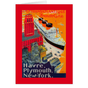 Ligne française affiche de voyage, Le Havre à