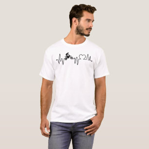 Ligne Heartbeat et Amour avec T-shirt Motocross
