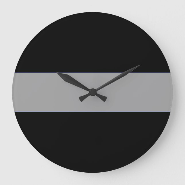 Ligne mince gris Horloge de l'agent correctionnel (Recto)