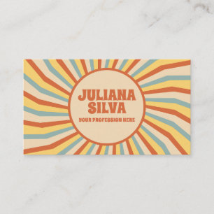 Ligne Orange Retro avec Carte de visite QR