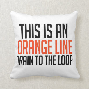 Ligne orange train au coussin de boucle