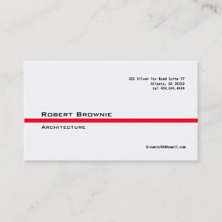 Ligne rouge classique carte de visite