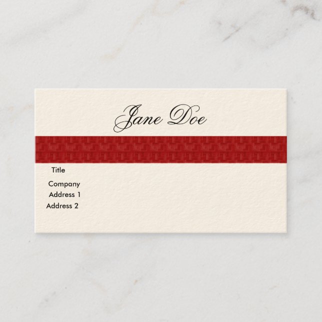 Ligne rouge de carte de Businees (Devant)