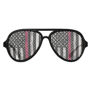 Ligne rouge mince lunettes de soleil de