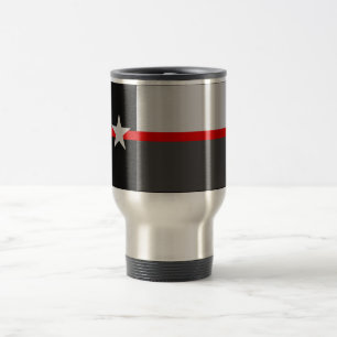 LIGNE ROUGE MINCE TASSES DE CAFÉ DE DRAPEAU D'ÉT