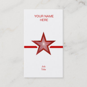 Ligne rouge rouge carte de visite blanc vertical