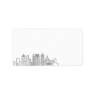 Ligne Skyline Stylisée Atlanta Étiquette vide