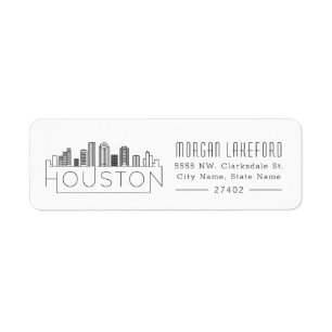 Ligne Skyline Stylisée de Houston, Texas