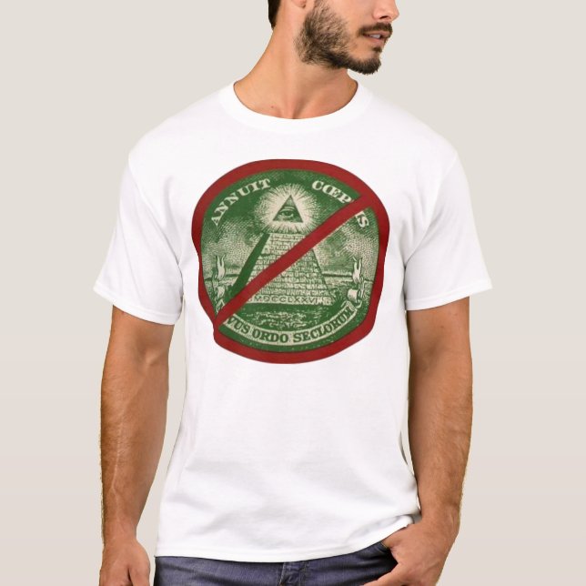 Ligne T-shirt d'ANTI-ILLUMINATI pour les hommes (Devant)