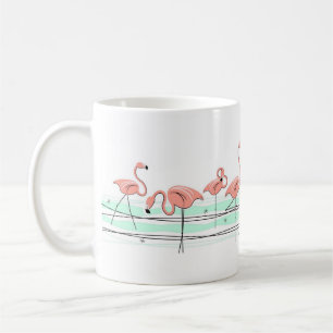 Ligne tasse de Flamants roses