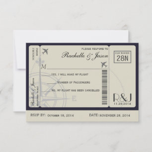 Lignes aériennes de billet de RSVP