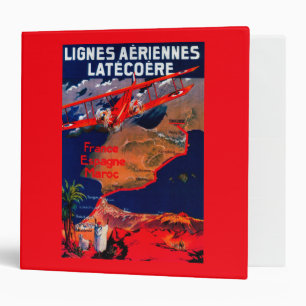 Lignes Aeriennes Latecoere Vintage Poster Binder