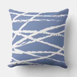 LIGNES BLEUES ET BLANCHES DESIGN Oreiller rétros