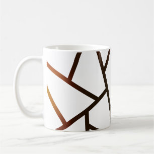 lignes brunes et noires géométriques tasse de