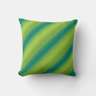 Lignes de dent de chien vert vert lanceur oreiller