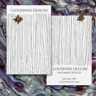 Lignes d'encre portant collier bijoux carte d'affi