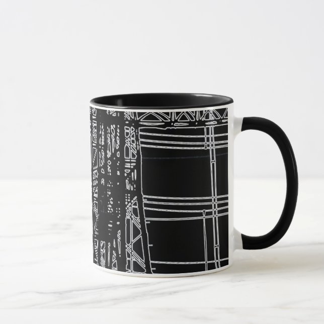 'LIGNES ÉLECTRIQUES" 11 onces. TASSE DE CAFÉ DE (Droite)