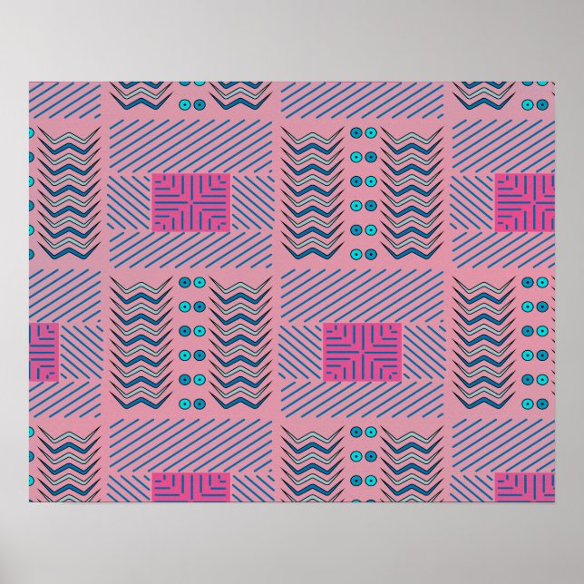 Lignes et formes géométriques Abstraites | Poster (Devant)