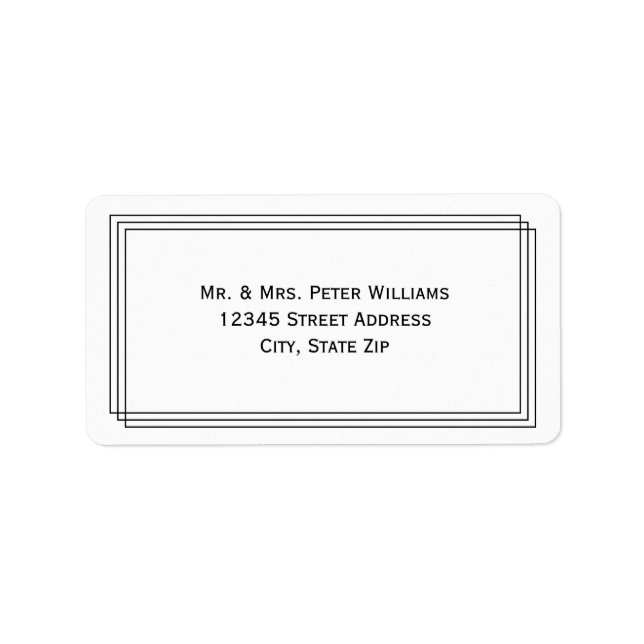 Lignes géométriques modernes - Étiquette de adress (Devant)