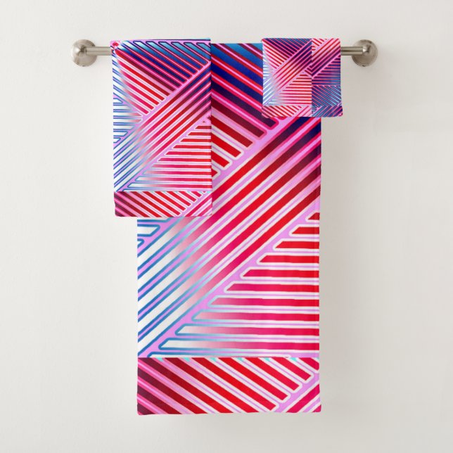 Lignes géométriques multicolores dégradées moderne (En situation)