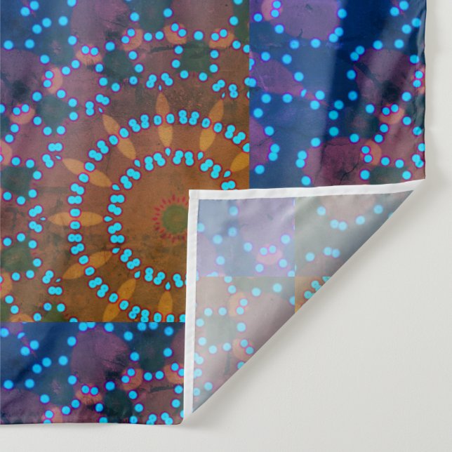 LIGNES Mandala MODERNES -BLEUE-VERTE- Tapisserie R (Détail)