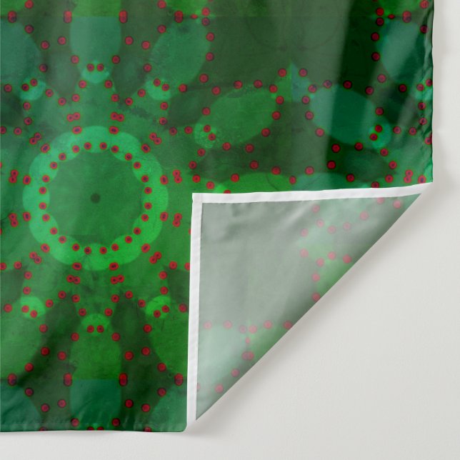 LIGNES Mandala MODERNES -ROUGE-VERT- Tapisserie RO (Détail)