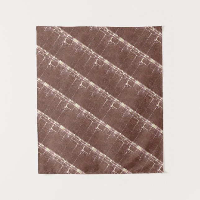 LIGNES Mandala MODERNES - Tapisserie BROWN (Devant)