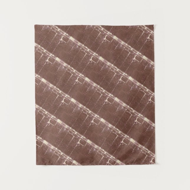 LIGNES Mandala MODERNES - Tapisserie BROWN (Devant)