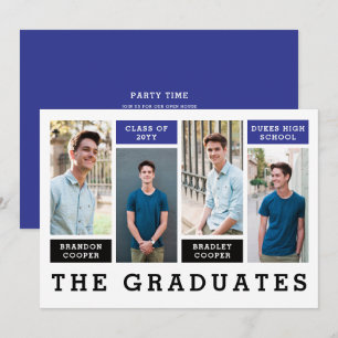 Lignes modernes Faire-part de graduation