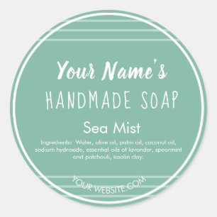 Lignes modernes Soap fait main Étiquettes Round Cu