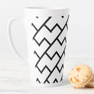Lignes noires Grosse Mug latte